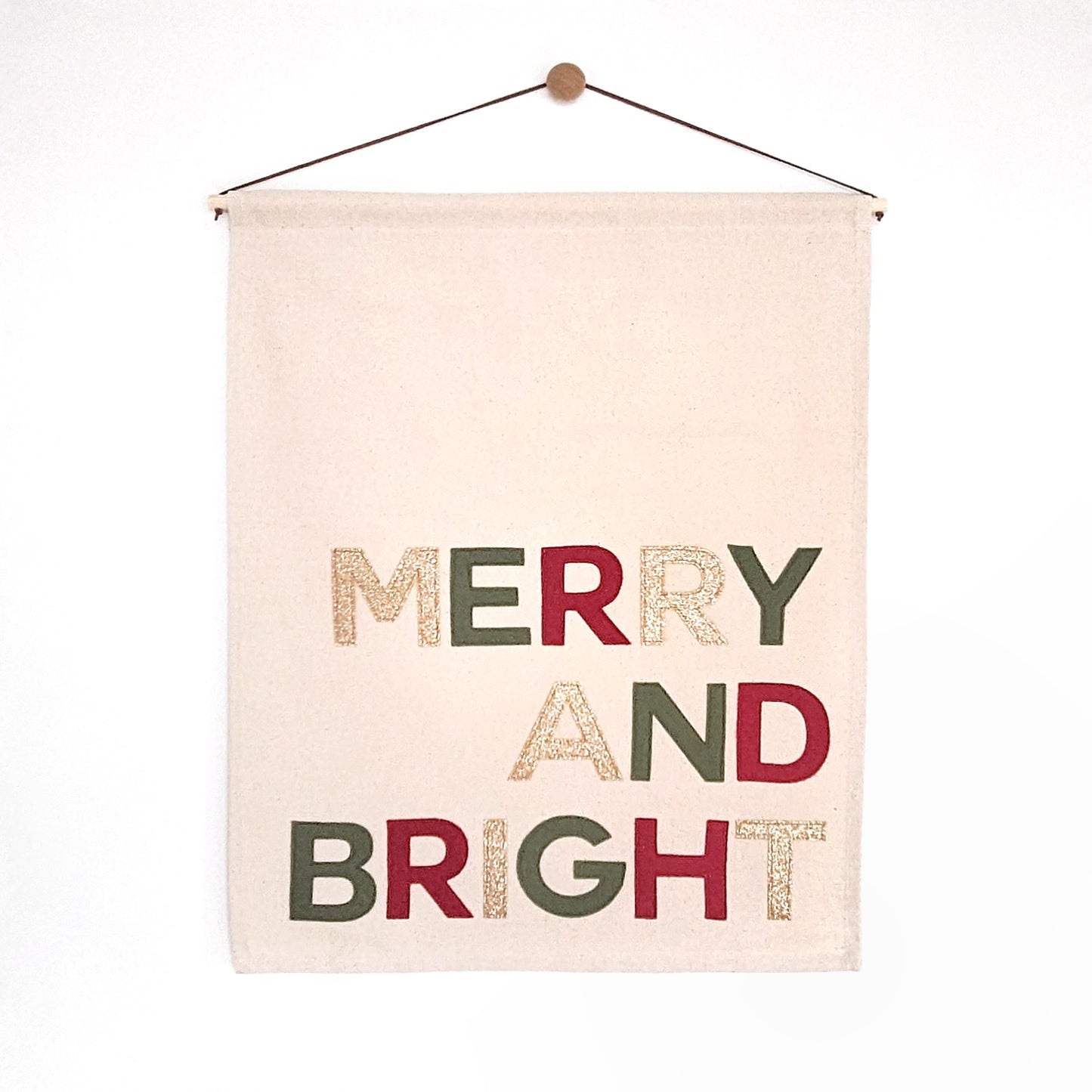 "Merry and Bright" Christmas Banner