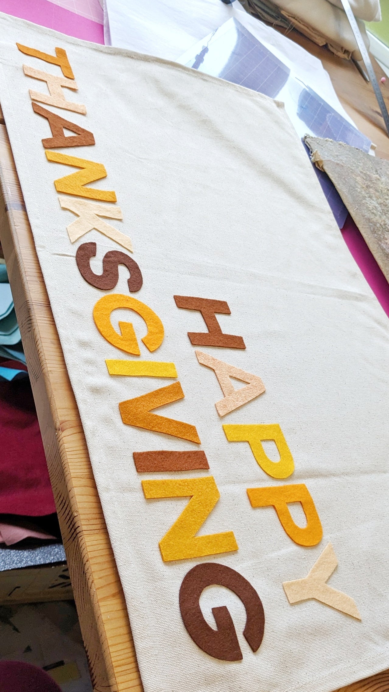 Happy Thanks Giving banner, wall hanging, decoration.