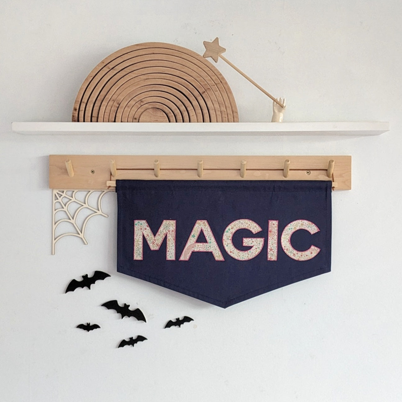 MAGIC banner in a choice of Liberty fabrics – Happy Sunday Studio
