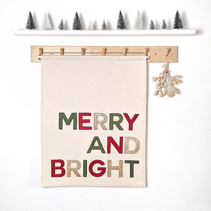 "Merry and Bright" Christmas Banner