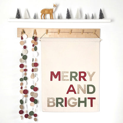 "Merry and Bright" Christmas Banner