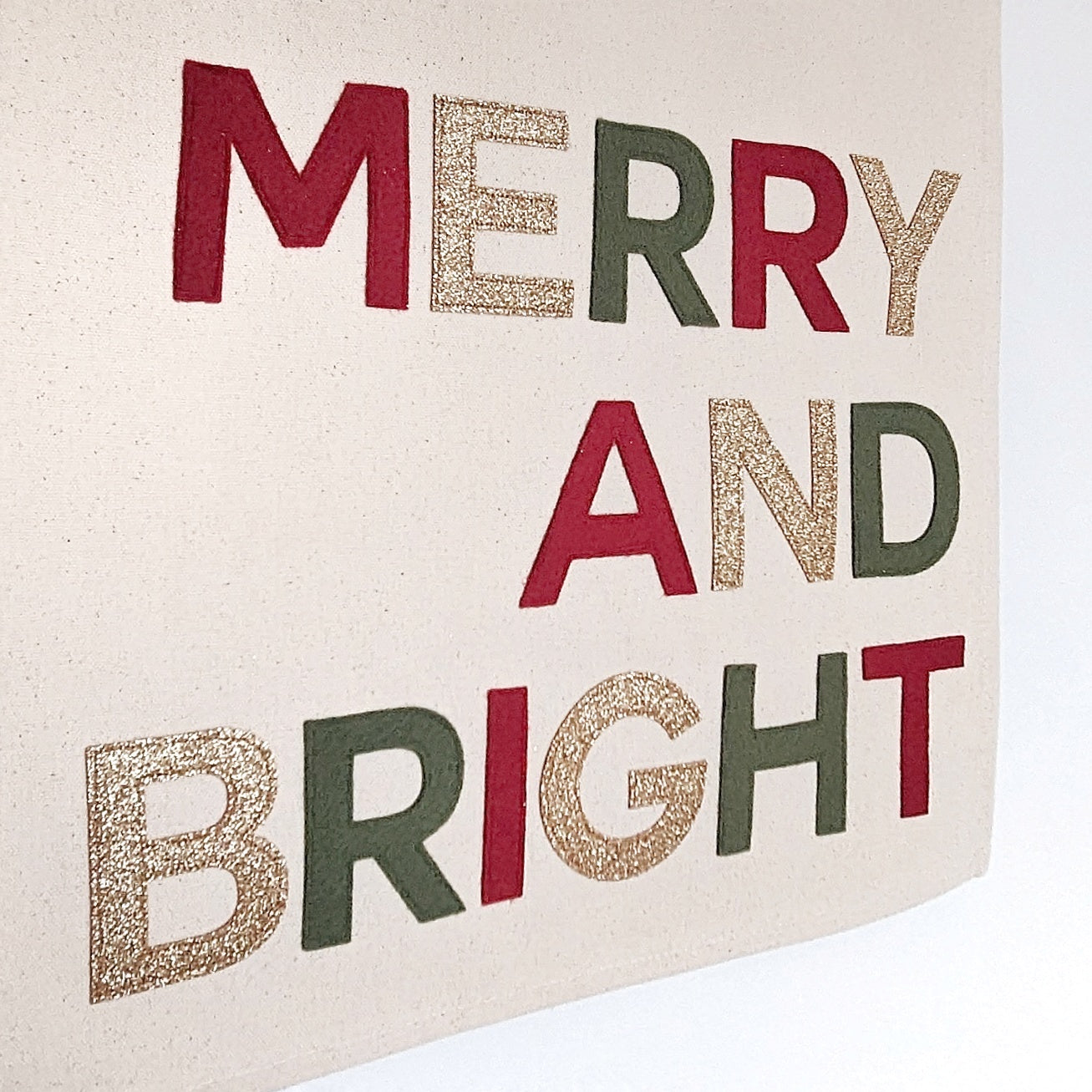 "Merry and Bright" Christmas Banner