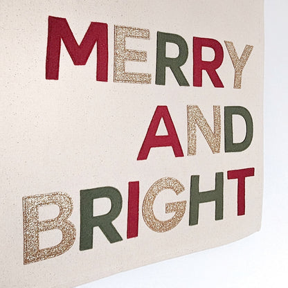 "Merry and Bright" Christmas Banner