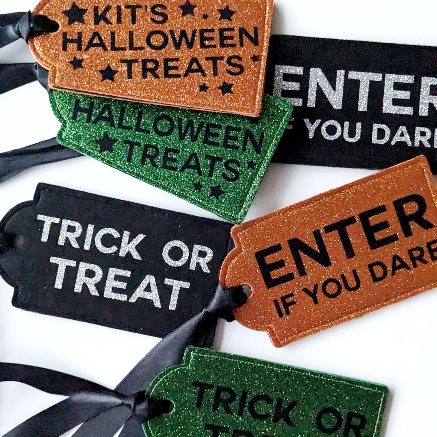Custom Halloween treat labels and tags