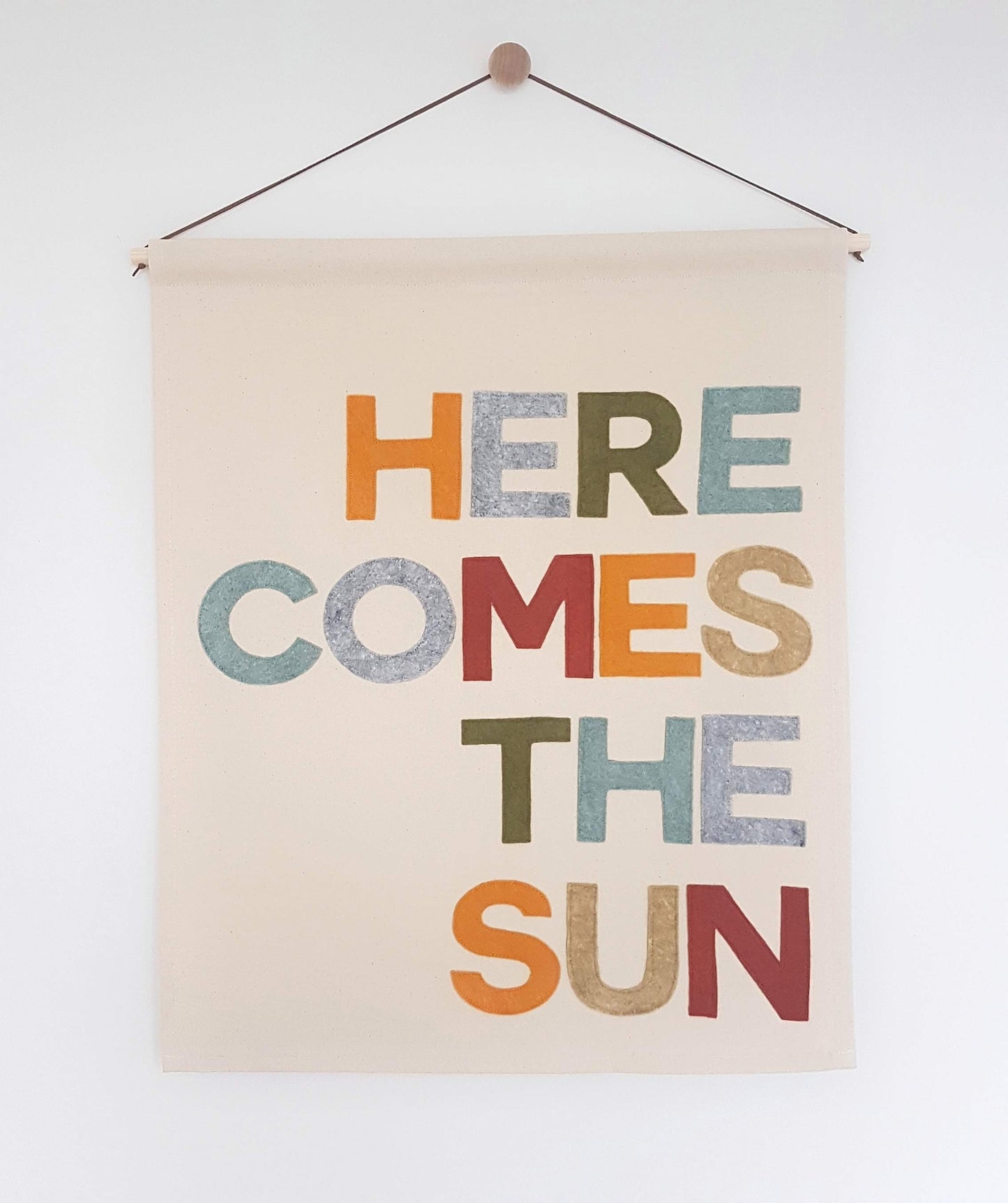 Here Comes the Sun banner in custom colours
