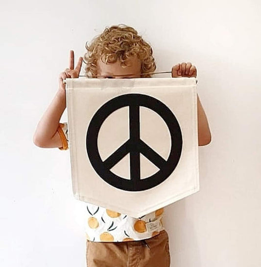 Custom peace sign banner